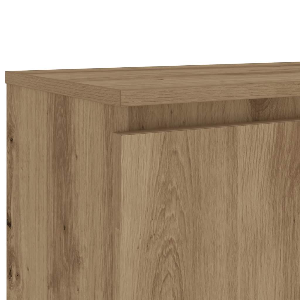 TV Stand with LED Lights Artisan Oak 120 X 30 X 36 Cm