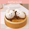 Steamed Dumpling Plush Buns Keychain Backpack Pp Cotton Stuffed Animal Toy Gift