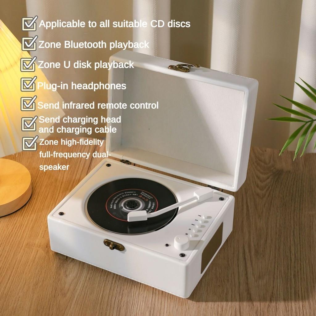 Retro Multifunctional Box CD Player Portable Bluetooth Charging Audio System All-in-one Large Battery Player