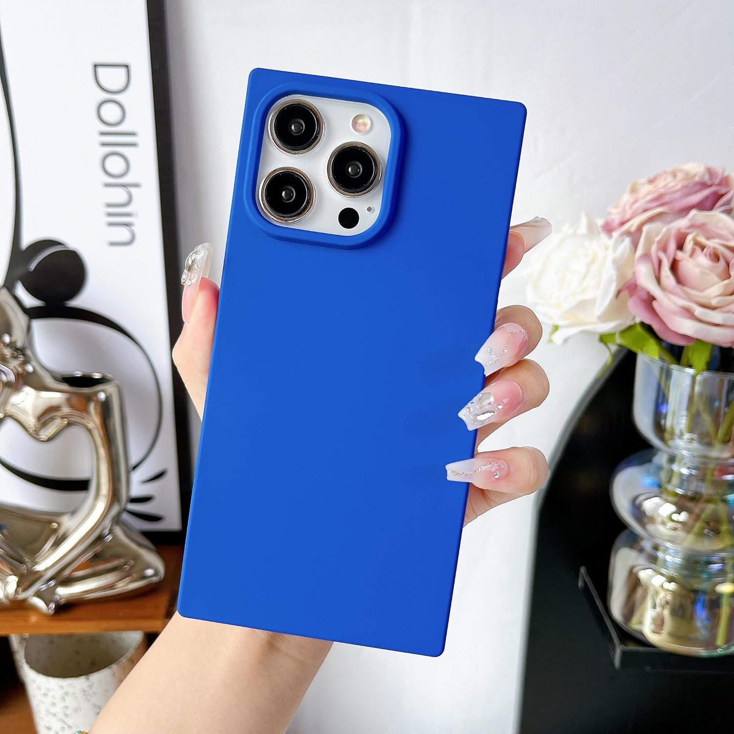 Case,for iPhone 15 Pro Case Case Silicone Protective Slim Thin Shockproof Flexible Women Girls Cute Phone Case for iPhone 15 Pro Blue