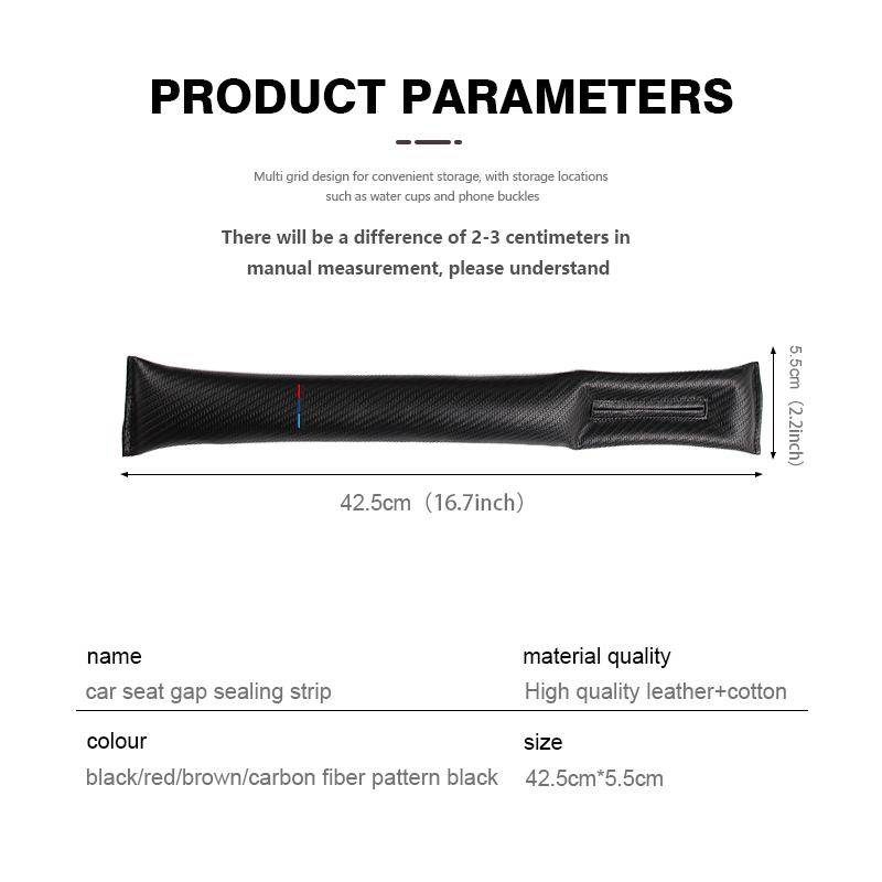 Pgncs2 For BMW Car Seat Gap Filler Strips Soft Waterproof Leak-proof Filler Padding 1 3 5 Series X1 X3 X4 X5 X7 G20 G38 F20 F39 F48 E46