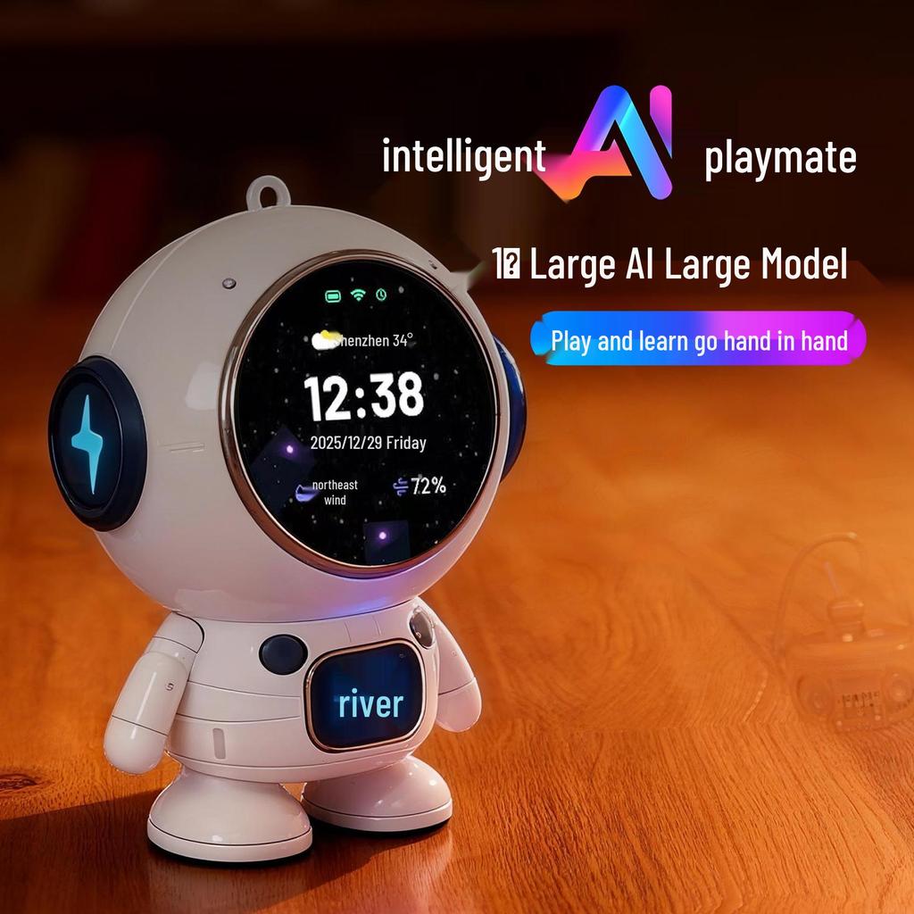 M2 Astronaut AI Voice-Interactive Student Alarm Clock & Learning Robot