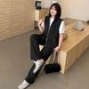 Zhi Xuan Plus Size Women’s Casual Hooded Vest & Slimming Wide-Leg Pants Set, Spring 2026.