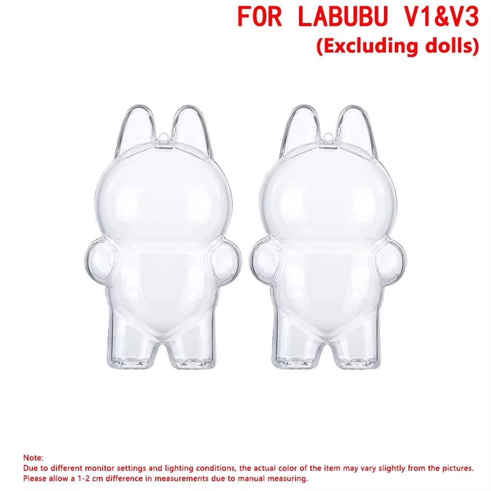 3/2/1Pcs For LABUBU Protector Case Protection Cover V1 V2 V3 V4 Plush Doll Storage Box Anti Dust Case For Labubu Accessories