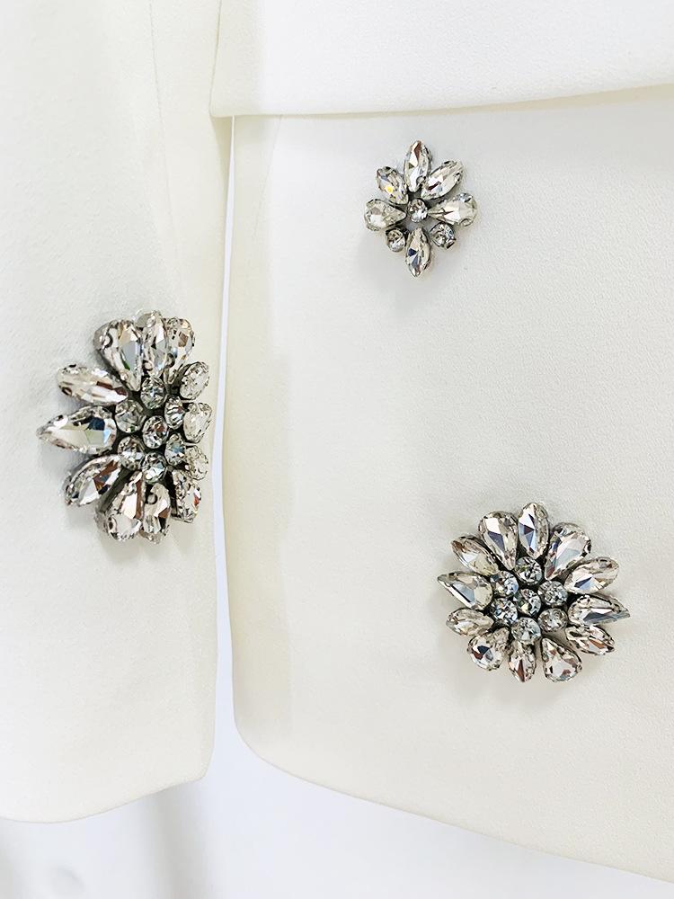 2025 Fashionable Rhinestone & Beadwork Suit: Jacket & Flared Pants Set