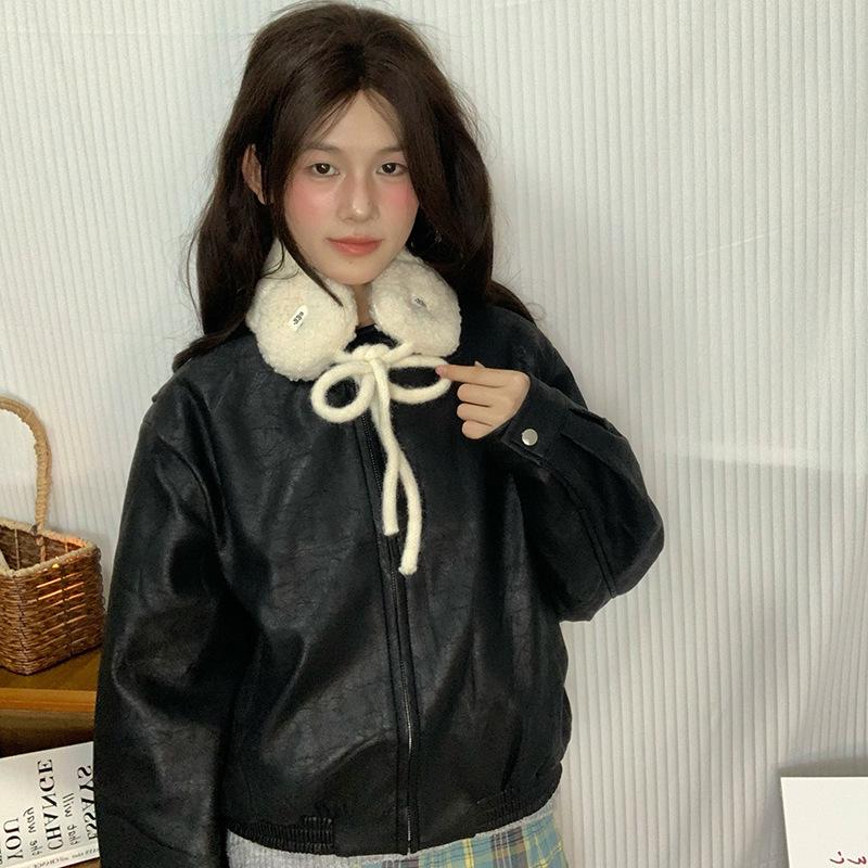 Korean Style Lambswool Lace-up Earmuffs - Warm, Versatile Ear Protection for Autumn/Winter Riding