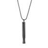 Stainless Steel Meditation Mindfulness Pendant with Whistle Design Meditation Necklace Breathing Exercise Tool for Adult