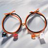 European & American Pumpkin Ghost Magnetic Couple Bracelet Set - Handmade, Adjustable, Elastic, Simple Halloween Design