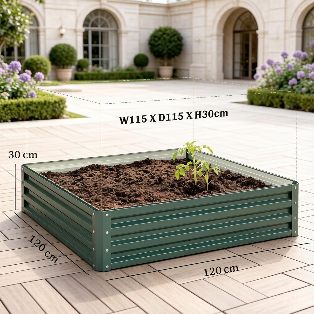 Sturdy Raised Bed with Stable Frame for Vegetables, Modern Planter Box, High-Quality Garden Bed (only with raised bed)