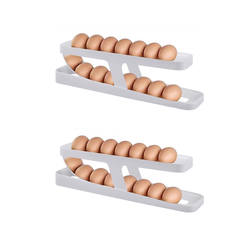 Egg Rolling Dispenser for Refrigerators - Egg Tray Storage Rack