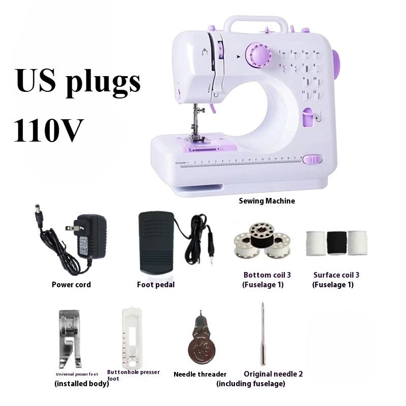 Desktop sewing machine multifunctional portable foot pedal electric lock edge buttonhole machine household clothing making table