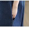 Spring Summer Women Streetwear Plus Size Sundress Spaghetti Strap Blue Denim Sleeveless Dress Vintage Washed Cotton Oversized Dress