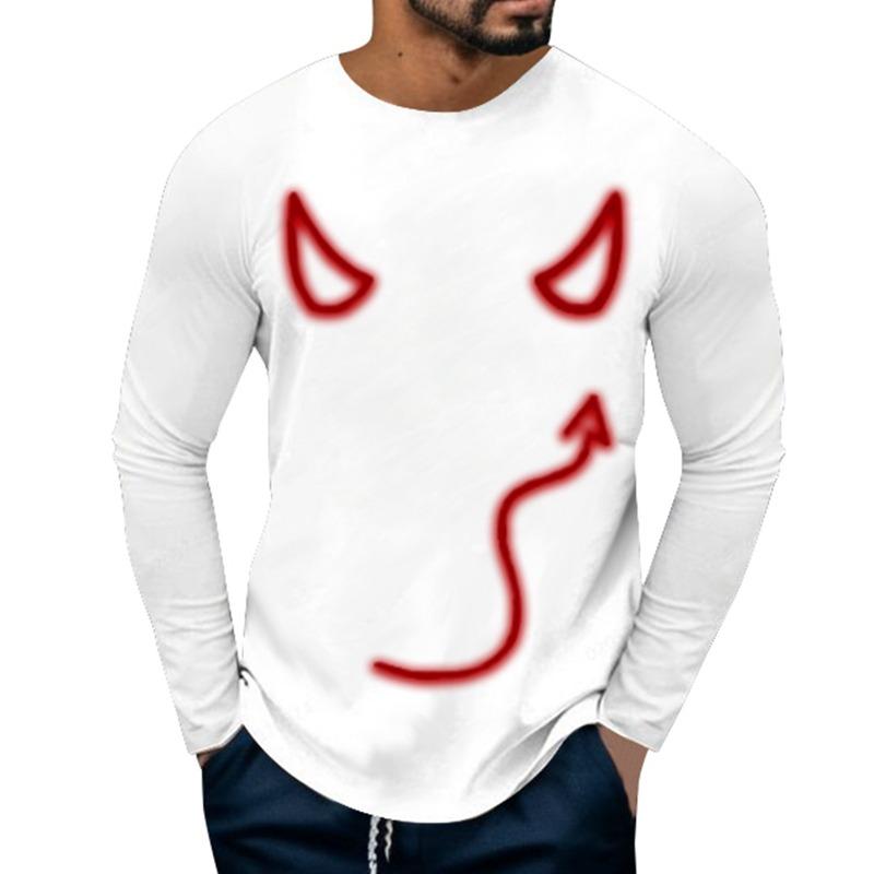 Halloween 3D Digital Printed Men's Casual Base Shirt PLUS SIZE T-Shirts (men’s)