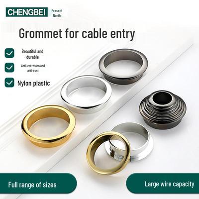 Plastic Cable Grommet Swivel Cover for Desk/Tabletop Opening
