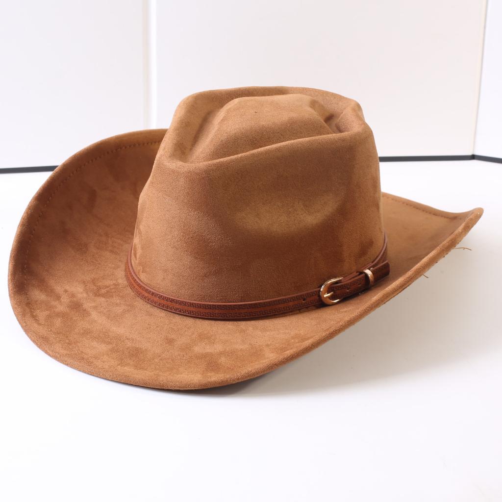 Popular European and American Classic Suede Western Cowboy Hats, Men's and Women's Retro Fashion Cowboy Hats