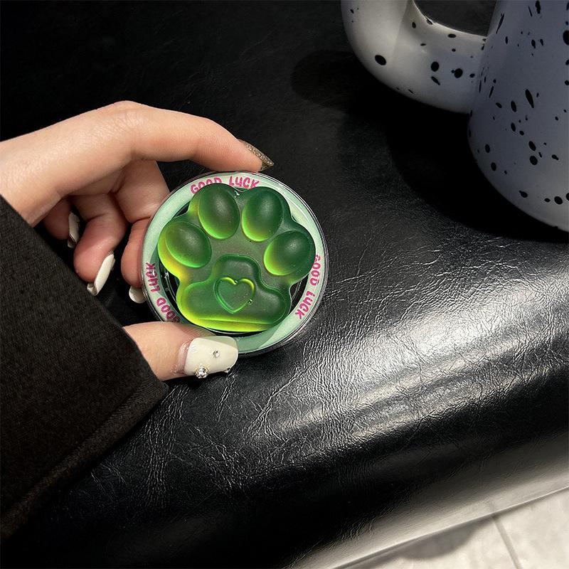 Cute Fun Blue Light Matte Cat Paw Magnetic Suction Small Cartoon Funny Mobile Phone Holder Korean Back Sticker Airbag