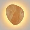 Simple style wooden craft LED wall lamp  round oval shape with light source wall-mounted indoor lighting simple style Simplicity