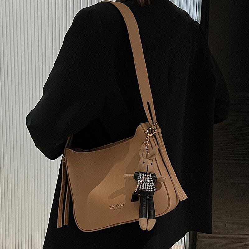 

High quality textured retro small square bag Multi-purpose shoulder small large capacity handbag хаки