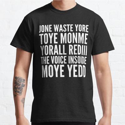 Übergröße S-3XL T-Shirt mit Aufdruck „Jone Waste Yore Toye Monme Yorall Rediii“ für Herrenoberteile, modische Kleidung, T-Shirts