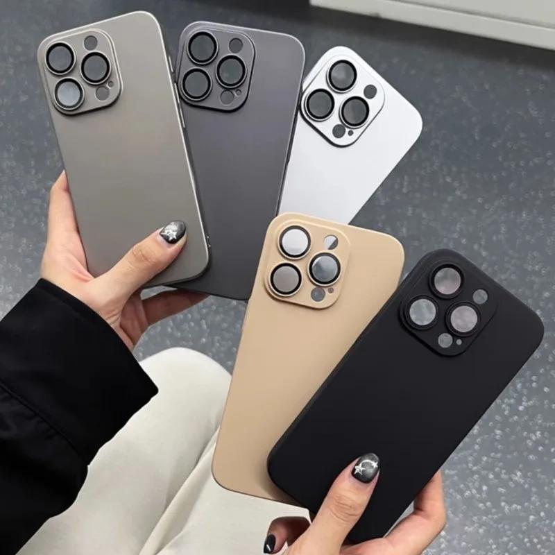 al Color Ultra Thin Matte TPU Case for For Iphone 16 1 14 Plus 13 12 17 Pro Max Glass Camera Protection Shockproof Slim Case