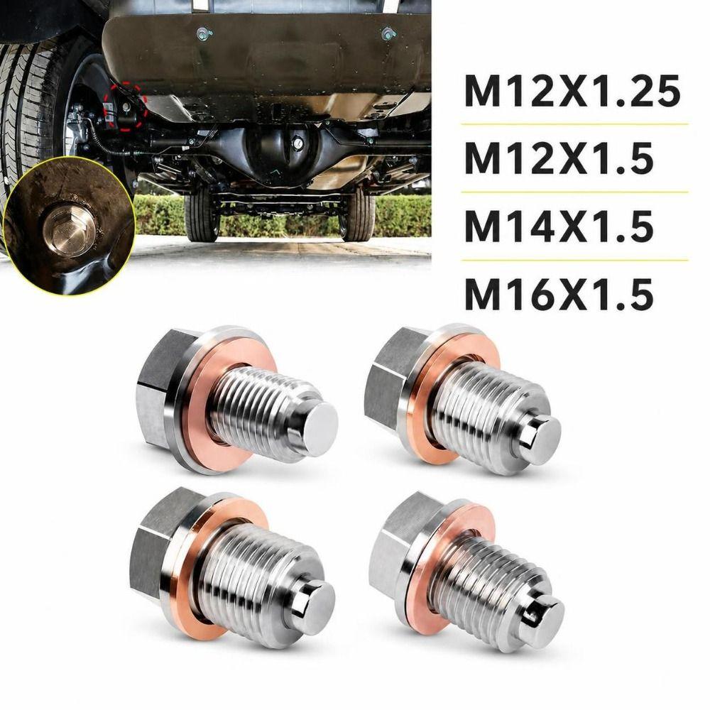 With Copper Washer Sump Drain Bolt M12 M14 Magnetic Drain Plug Durable Oil Drain Plug