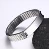 Men Women Personalize Engrave Name Image Stretch Bracelet with Elastic Stainless Steel Band Custom Bangles Unisex Jewelry