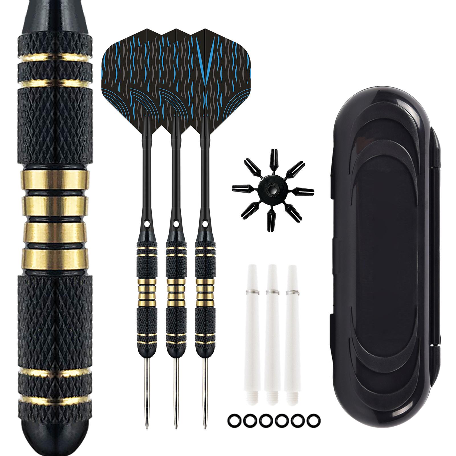 1 Set Steel Tip Brass Dart Professional Steel Tip Brass Dart Set 22g Metal Dart Set Indoor Sports Games Durable синий
