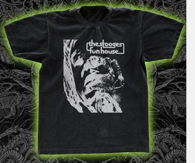 The Stooges Rockband Schwarzes T-Shirt Kurzarm Alle Größen S bis 5XL Unisex T-Shirt