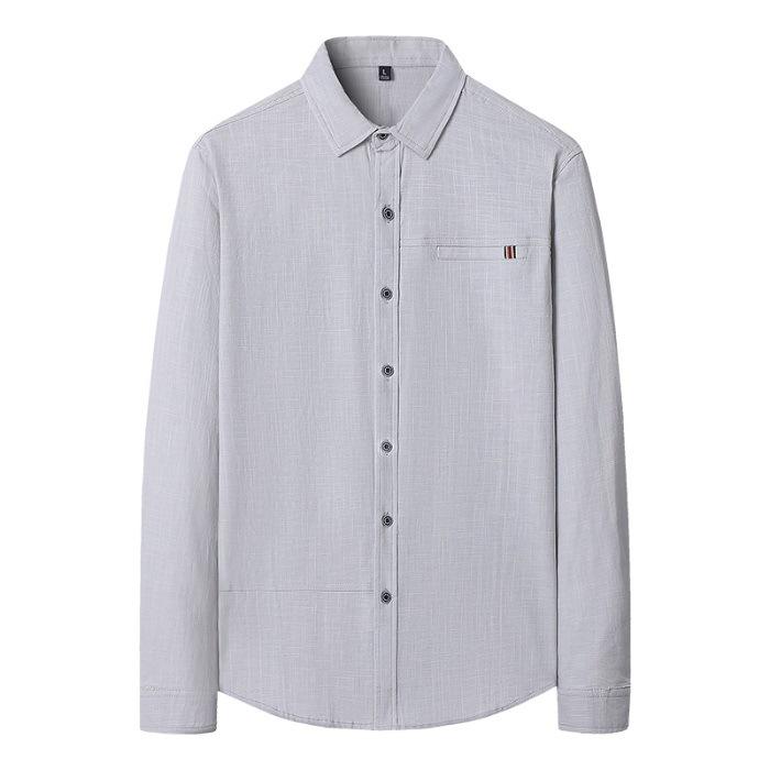 Men's Long-sleeved Shirt Spring Slim Thin Inch Shirt Professional Casual Iron-free Anti-wrinkle Shirt Men