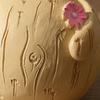 2 Pcs Easter Bunny Figurine Cute Round Garlic Bunny Statue Resin Rabbit Sculpture for Shelf Mantel Tabletop Spring Indoor Decoration