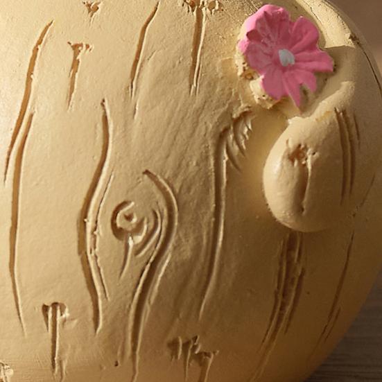 2 Pcs Easter Bunny Figurine Cute Round Garlic Bunny Statue Resin Rabbit Sculpture for Shelf Mantel Tabletop Spring Indoor Decoration