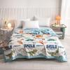 Funny Cartoon Bear Quilt Cotton Summer Air Conditioning Quilted Quilt Soft Skin-friendly Breathable Multifunction Thin Blanket