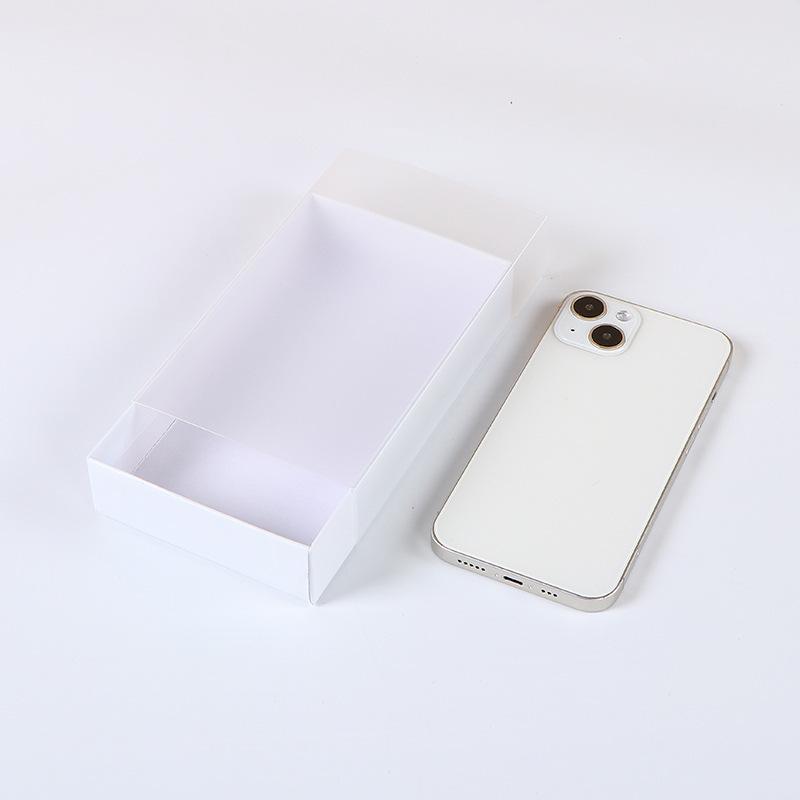 Creative Solid Color Thick Paper Drawer Jewelry Packag Box Greeting Card Necklace Bracelet Gift Package Paper Box Rectangular Transparent Gift Boxes