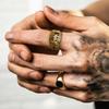 Stainless Steel Double Sides Teeth Rings for Man Woman Manmade Vintage Effect Size 7-14 Gothic Punk Cool Jewelry Gift