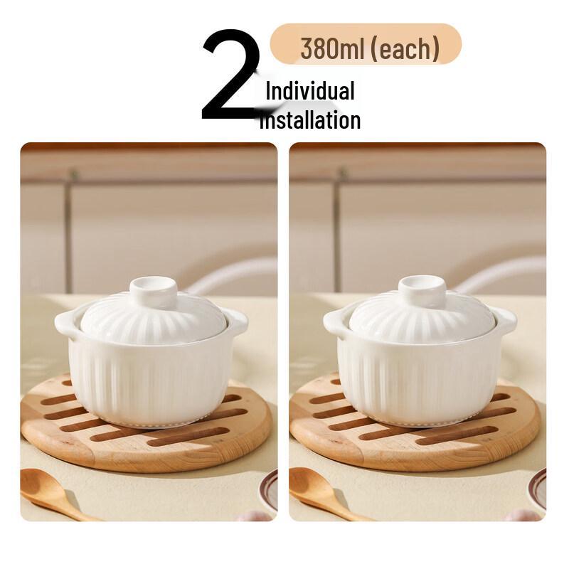 Qiwei Ceramic Double-Boiler Stew Pot