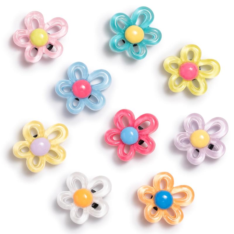 9Pcs Flower Shoe Charms For Women Hole Shoe Accessories DIY Shoe Decoration Charms For Summer Sandals Party Favor