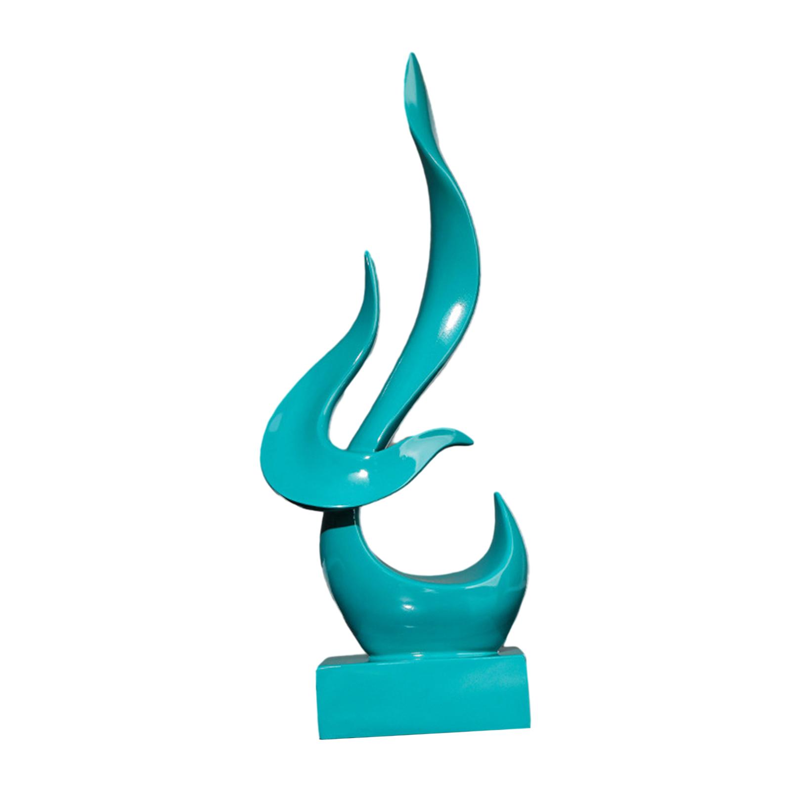 

Abstract Flame Statue Modern Crafts Minimalist Creative Sculpture Ornament for Coffee Table Entryway Bedroom Home Office Decor зелений