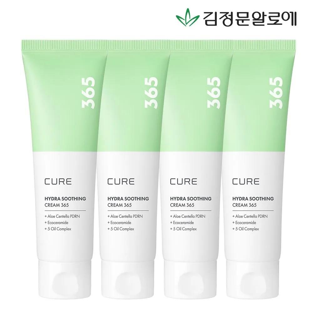 [CURE] Cure Aloe Cica PDRN Soothing Cream 365 80ml 4 Pieces
