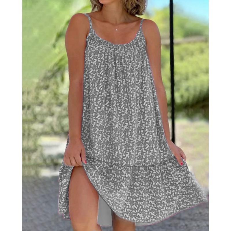 Swing Floral Halter Plus Size S-5xl Dresses