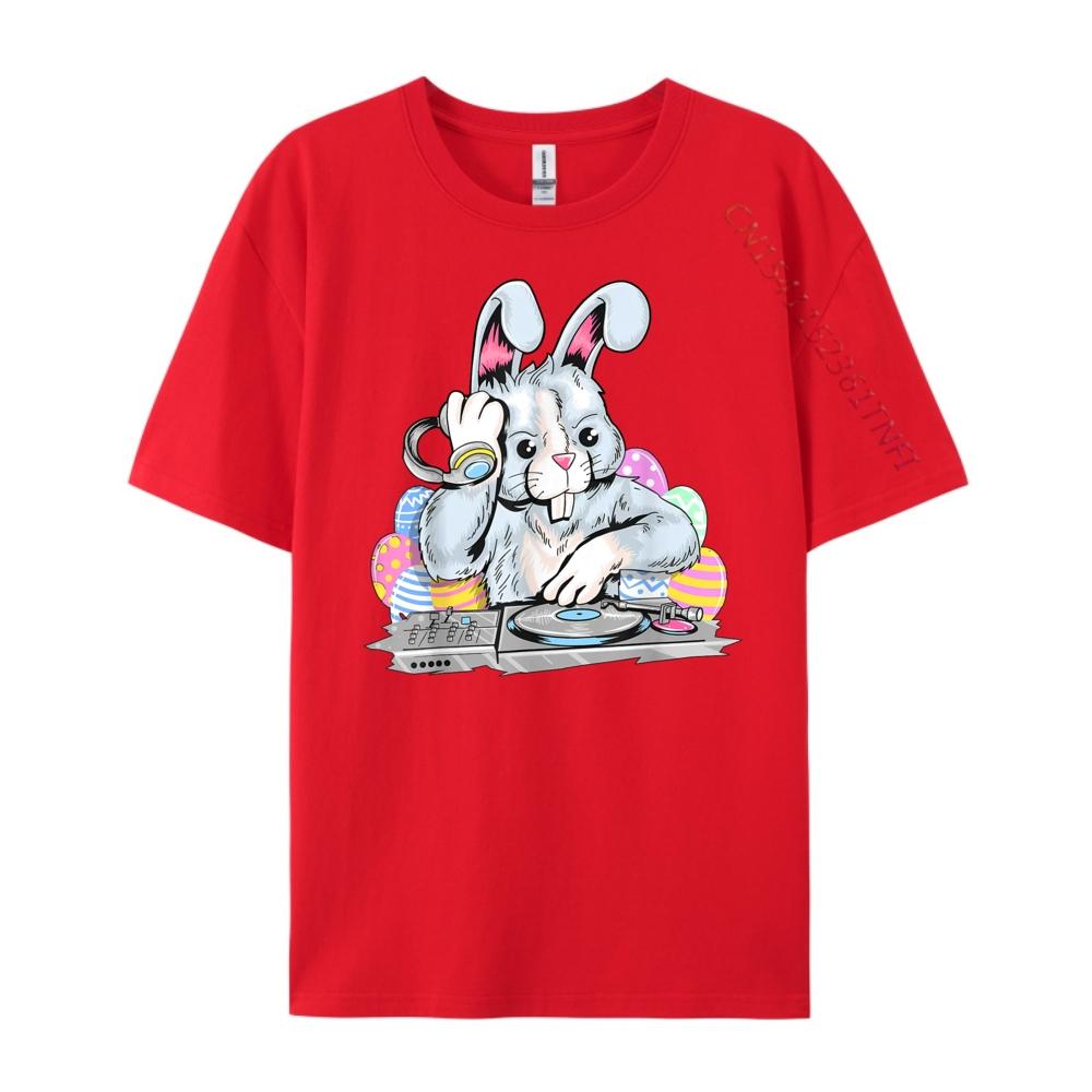 Милая рубашка DJ Пасхальный кролик Винтажная футболка Мужская Мужская Винтажная Рождественская Роскошная одежда Одежда Футболка для мужчин S