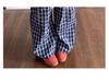 2026 Summer Women's Plaid Patchwork Scalloped Pants