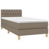 VidaXL Lit à sommier tapissier avec matelas Taupe 80x200 cm Tissu 3140813