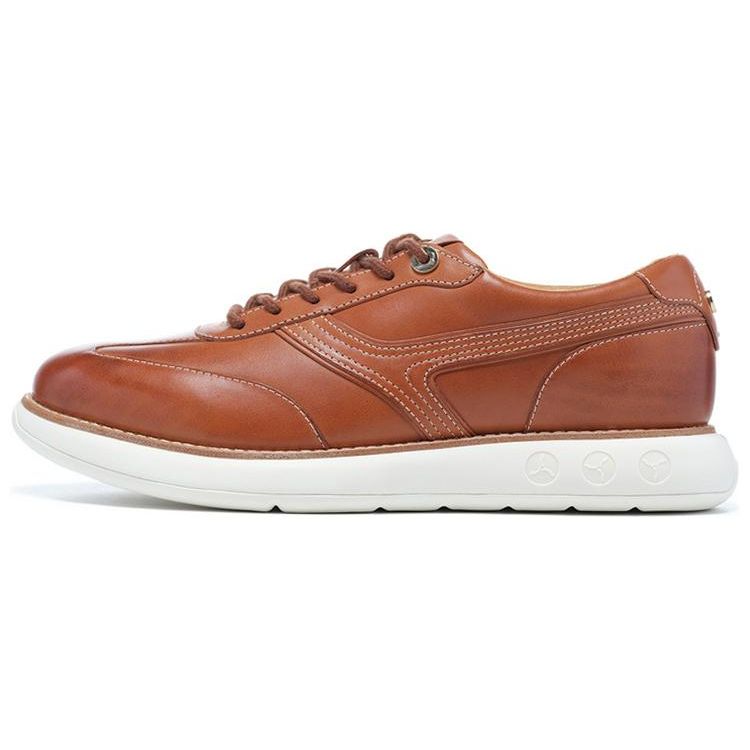 Li-Ning 1990 Commuting Thick Sole Lace-Up Shock Absorbing Non-Slip Wear-Resistant Low-Top Sports Casual Shoes Women Sneakers Brown ALLS027-2