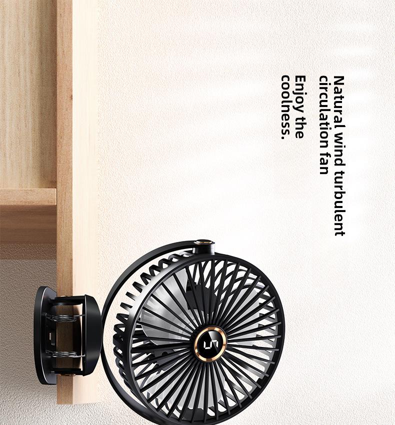 Mini USB Wiederaufladbarer Clip-On Tischventilator für Studentenwohnheime und Zuhause