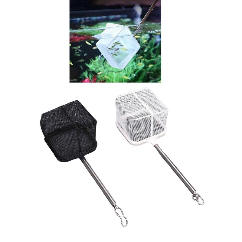 Fish Net for Fish Tanks Telescopic Rod with Removable Head for Catching Shrimp, Fish Commercial Use with Suction Cup