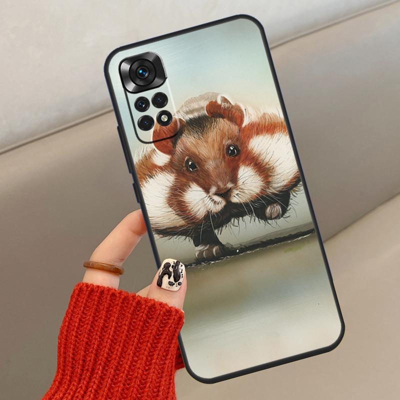 Cute Lovely Pet Hamster Case For Xiaomi Redmi Note 14 13 12 11 10 15 Pro Plus Cover For Redmi 15 15C 12C 10C 13C 14C