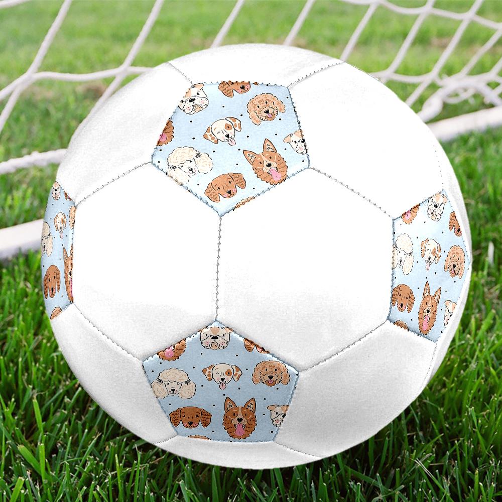 1PC Dogs Blue Background Soccer Ball Size 5 Football Machine Sewn Indoor/Outdoor Universal Football A104 Size 5