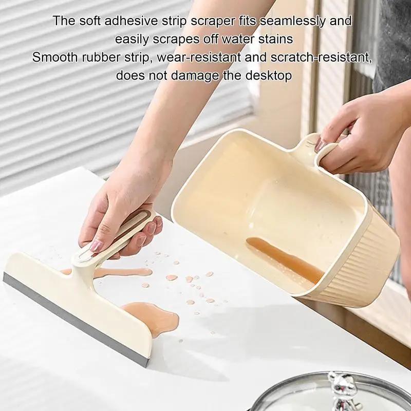 Kleiner Tischmülleimer Küchenabfalleimer mit Abzieher Desktop-Reinigungsset Multifunktional für Wohnzimmer Esstisch