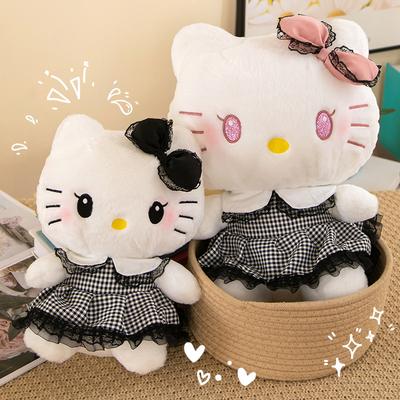 Plüschpuppe Boutique schwarze KT Katze Kissen Wurfkissen Scherenmaschine Austauschpuppe Geschenk