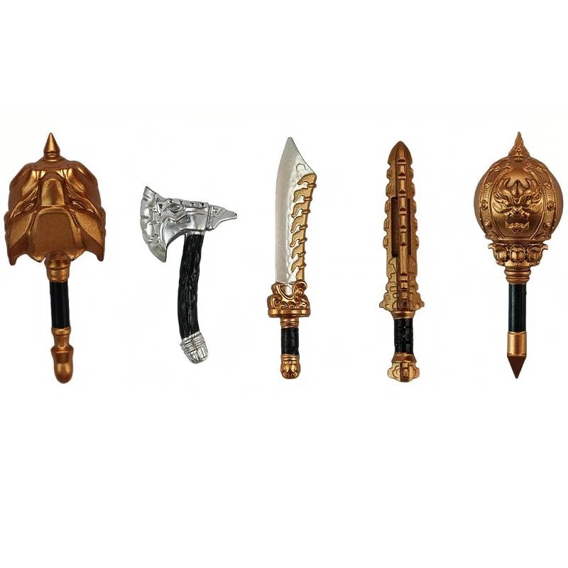 MOC Medieval Weapon Knight Building Block Accessories Character Helmet Hat Academic Gown Axe Sword Shield Brick Toy Gift K073